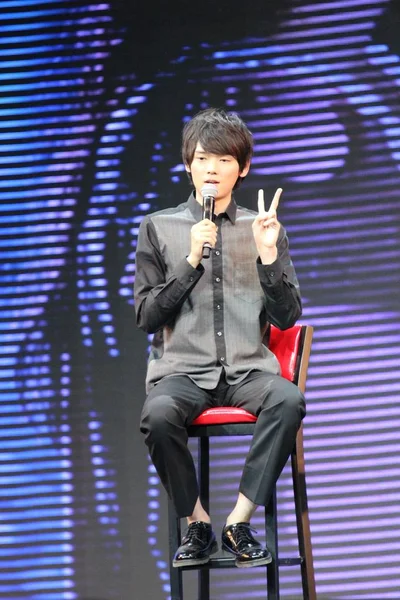 Ator Japonês Furukawa Yuki Posa Durante Evento Reunião Fãs Para — Fotografia de Stock