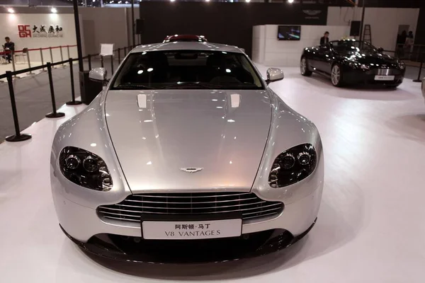 Een Aston Martin Vantage Zien Tijdens Een Auto Show Beijing — Stockfoto