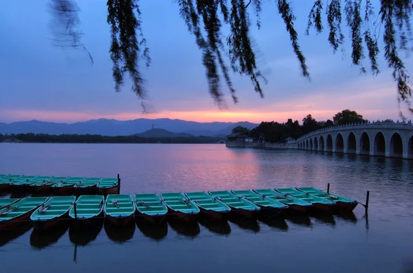 Vue Lac Kunming Dans Palais Été Pékin Mai 2008 — Photo