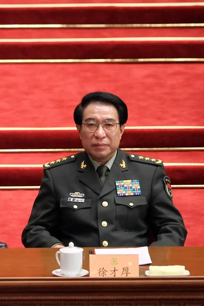 Chinese Generaal Caihou Vervolgens Vicevoorzitter Van Centrale Militaire Commissie Van — Stockfoto