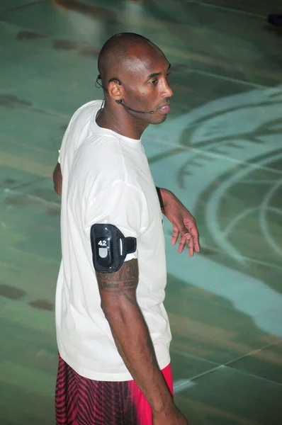 Gwiazda Nba Kobe Bryant Bierze Udział Imprezie Koszykówki Przez Nike — Zdjęcie stockowe