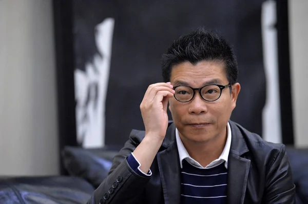 Wang Zhongjun Presidente Ceo Huayi Brothers Media Corp Ajusta Sus — Foto de Stock