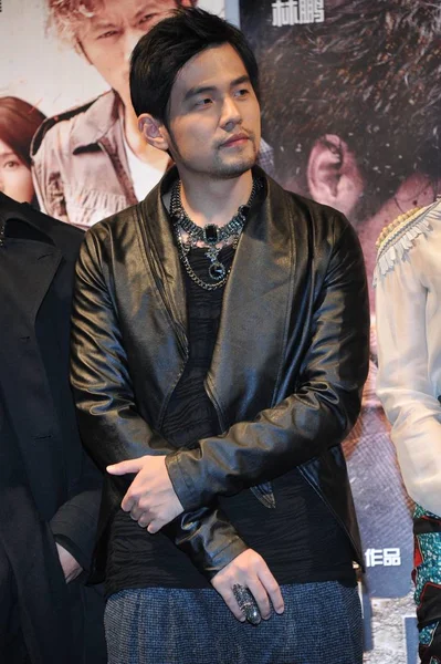 Taiwanesiska Superstar Jay Chou Avbildas Premiär Ceremoni För Den Nya — Stockfoto