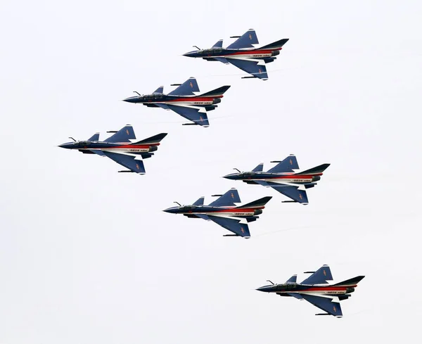 Caccia Del Bayi Aerobatic Team Dell Aeronautica Militare Del Pla — Foto Stock