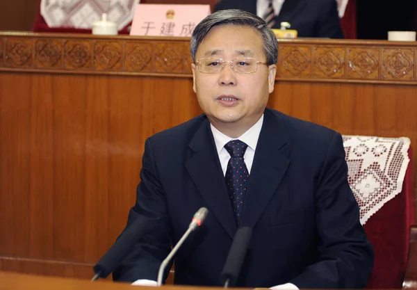 Guo Shuqing Recientemente Nombrado Gobernador Interino Provincia Shandong Presidente Comisión —  Fotos de Stock
