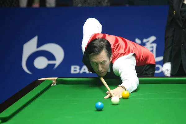 Dominic Dale Wales Plays Shot Judd Trump England First Match — 图库照片