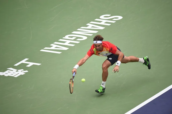 David Ferrer Van Spanje Teruggegaan Een Schot Andy Murray Van — Stockfoto