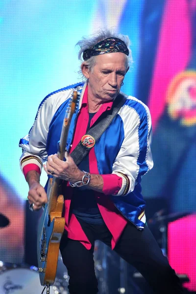 Keith Richards English Rock Band Rolling Stones Performs Concert World — Stock Photo, Image