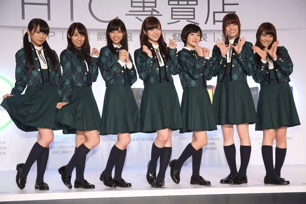 Membros Grupo Ídolo Feminino Japonês Nogizaka46 Posam Evento Promocional Para — Fotografia de Stock