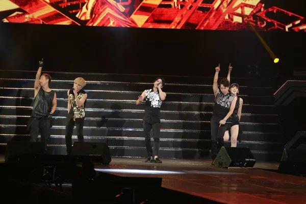 Boy Group Sud Coréen Jyj Produit Lors Concert Leur Tournée — Photo