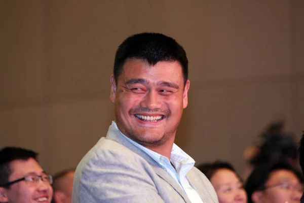 Eski Nba Basketbolcu Yao Ming Bir Tören Sırasında Shanghai Köpekbalıkları — Stok fotoğraf