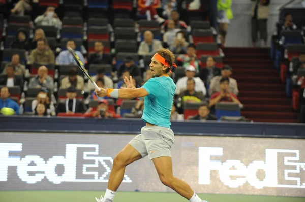 Rafael Nadal Spanien Återvänder Ett Skott Till Feliciano Lopez Spanien — Stockfoto