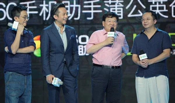 Зліва Китайський Режисер Сценарист Байimei Актор Ден Чао Ангел Інвестор — стокове фото
