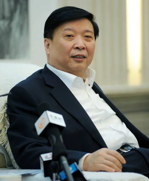 Jiang Daming Majd Fordítva Titkára Cpc Shandong Tartományi Bizottság Shandong — Stock Fotó