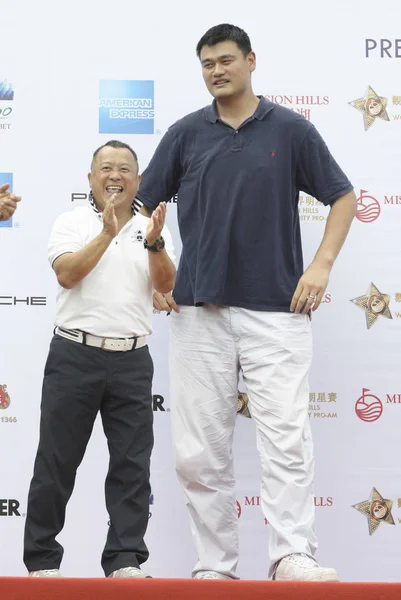 Retirado Jugador Baloncesto Chino Yao Ming Derecha Actor Hong Kong — Foto de Stock