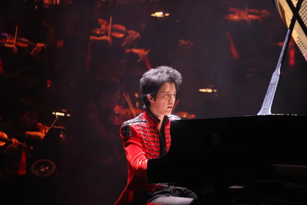 Pianista Chinês Yundi Apresenta Seu Concerto Piano Emperor Fantasy Hong — Fotografia de Stock