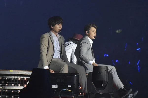 Grupo Chicos Surcoreanos Super Junior Presenta Concierto Del Super Junior — Foto de Stock