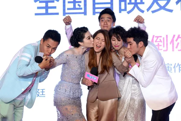 Desde Izquierda Actor Chino Liu Wei Actriz Fan Bingbing Director — Foto de Stock