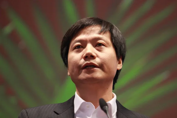 Lei Jun Πρόεδρος Και Διευθύνων Σύμβουλος Της Xiaomi Τεχνολογίας Και — Φωτογραφία Αρχείου