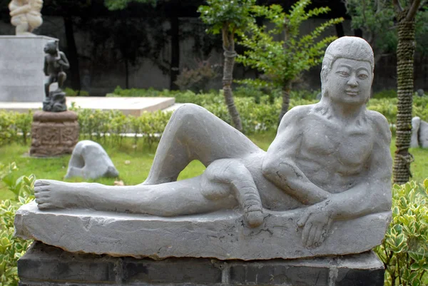 Sex Tema Stenskulptur Ses Displayen Sex Culture Museum Tongli Town — Stockfoto