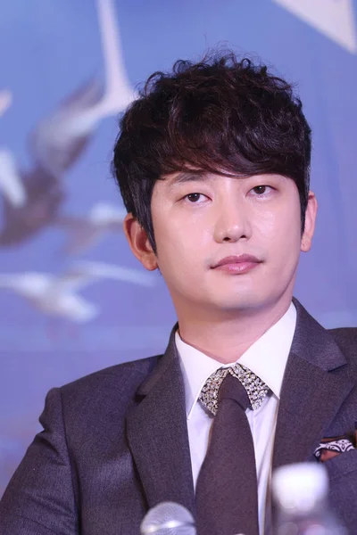 South Korean Actor Park Hoo Attends Press Conference His New — Stock Photo, Image