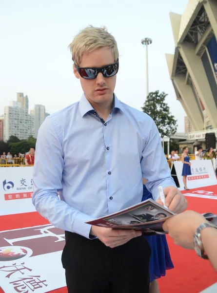 Neil Robertson Austrália Assina Para Tapete Vermelho Para Torneio World — Fotografia de Stock