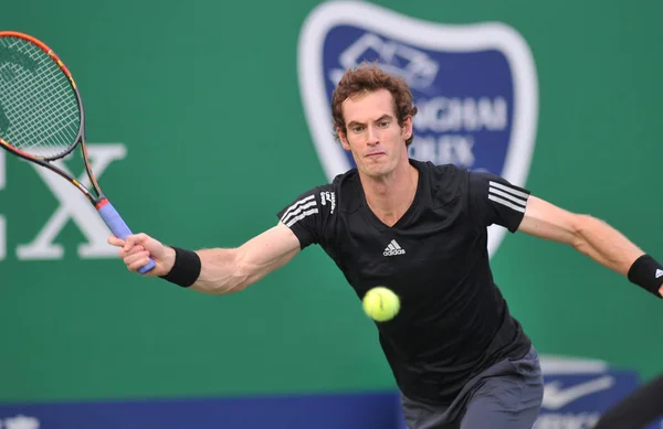 Andy Murray Gran Bretaña Prepara Para Devolver Una Oportunidad Jerzy — Foto de Stock