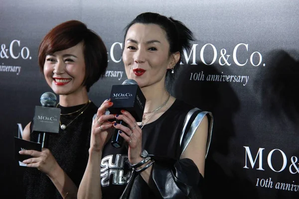 Hong Kong Actress Maggie Cheung Right Speaks Fashion Event 10Th — Stock Photo, Image