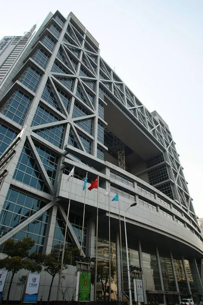 Vista Del Edificio Bolsa Shanghai Sse Distrito Financiero Lujiazui Pudong —  Fotos de Stock