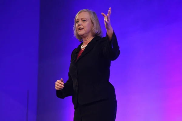 Генеральный Директор Hewlett Packard Мег Уитман Meg Whitman Выступает Речью — стоковое фото