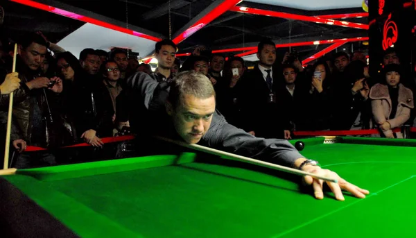 Jogador Profissional Escocês Snooker Stephen Hendry Realiza Cerimônia Abertura Salão — Fotografia de Stock