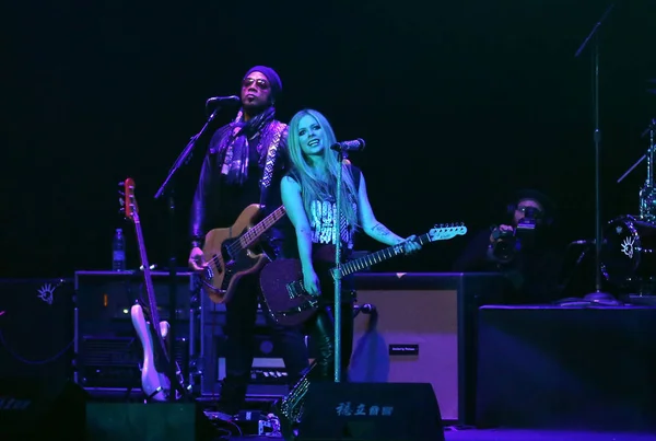 Canadian Singer Avril Lavigne Performs Concert Her China Tour Nanjing — Stock Photo, Image