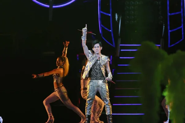 Taiwanees Zangeres Jay Chou Centreren Poses Tijdens Het Laatste Concert — Stockfoto