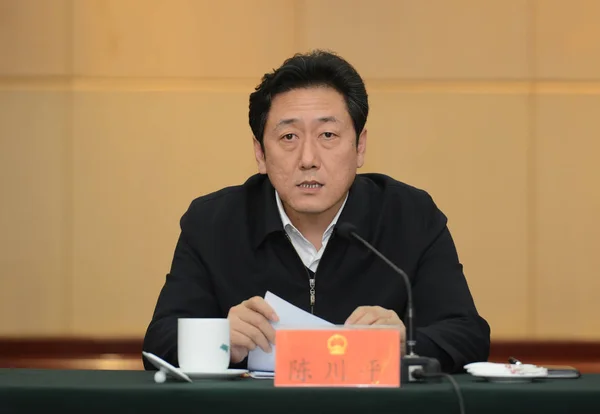 Chen Chuanping Entonces Secretario Del Comité Del Partido Ciudad Taiyuan —  Fotos de Stock