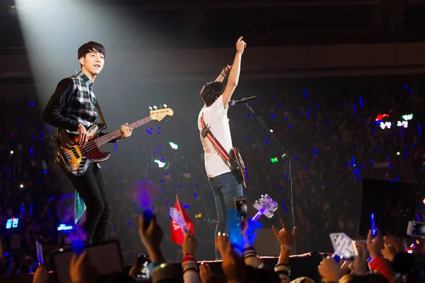 Groupe Sud Coréen Cnblue Joue Concert Nanjing Leur Tournée Asiatique — Photo