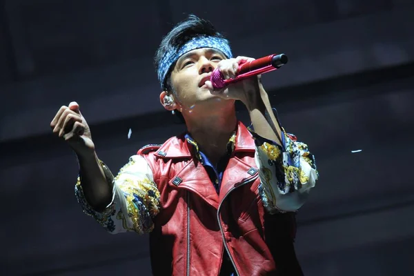Taiwanesiska Sångare Och Skådespelare Jay Chou Utför Sin Världsturné Konsert — Stockfoto