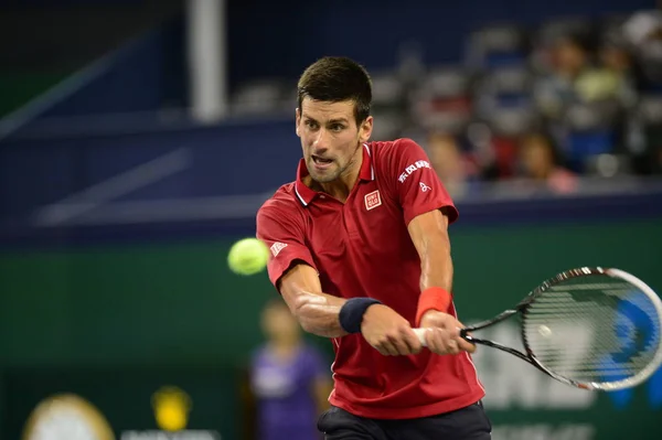 Novak Djokovic Serbie Prépare Retourner Tir David Ferrer Espagne Quart — Photo