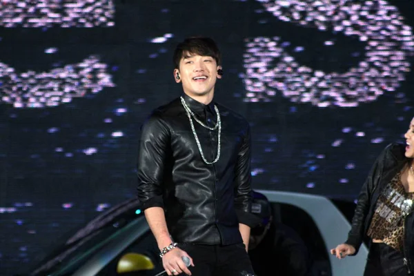 Actor Cantante Surcoreano Rain Sonríe Concierto Live Smart Shanghai China — Foto de Stock