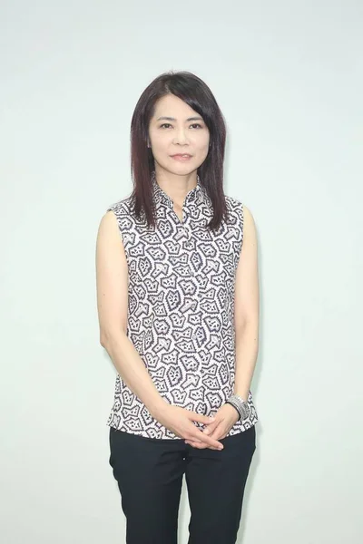 Taiwanese Producent Angie Chai Vormt Een Persconferentie Het Chinese Vasteland — Stockfoto