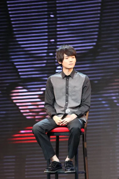 Attore Giapponese Furukawa Yuki Ascolta Una Domanda Durante Evento Fan — Foto Stock