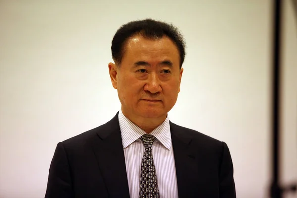 Wang Jianlin Předseda Dalian Wanda Group Vyobrazena Rozhovoru Pekingu Čína — Stock fotografie