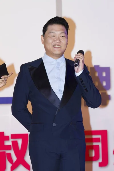 Rapper Sul Coreano Psy Participa Evento Promocional Para Fones Ouvido — Fotografia de Stock