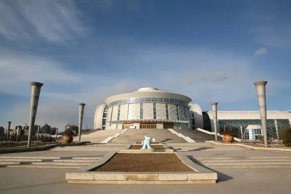 Vista Del Centro Convenciones Exposiciones Ordos Kangbashi Conocido Como Ciudad — Foto de Stock