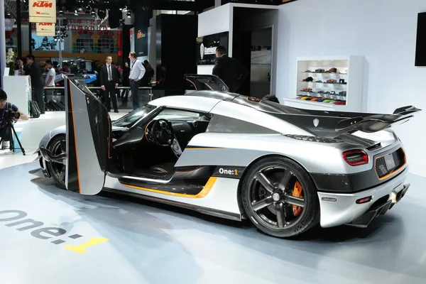 Carro Esportivo Koenigsegg Exibido Stand Koenigsegg Durante 13Th Beijing International — Fotografia de Stock