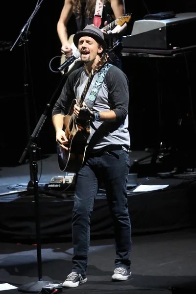 Amerikaanse Singer Songwriter Jason Mraz Presteert Tijdens Zijn Concert Taipei — Stockfoto