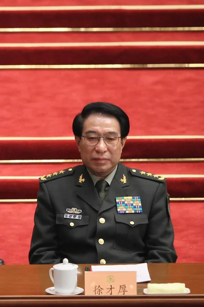 General Chinês Caihou Então Vice Presidente Comissão Militar Central China — Fotografia de Stock