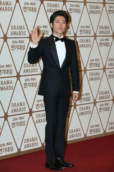 Actor Surcoreano Jang Hyuk Posa Alfombra Roja Cuando Llega Los — Foto de Stock