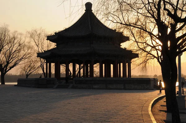 View Pavilion Summer Palace Beijing China March 2008 — Stock Photo, Image