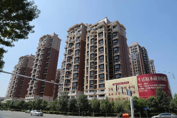 Újonnan Épült Lakóingatlanok Épület Látható Xuchang Város Közép Chinas Henan — Stock Fotó