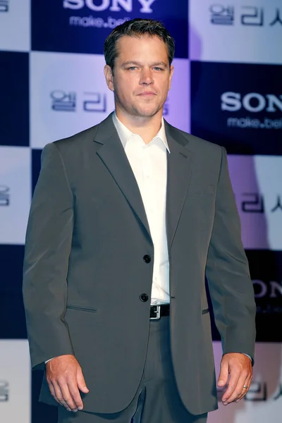 American Actor Matt Damon Poses Press Conference His New Movie — Stock Photo, Image